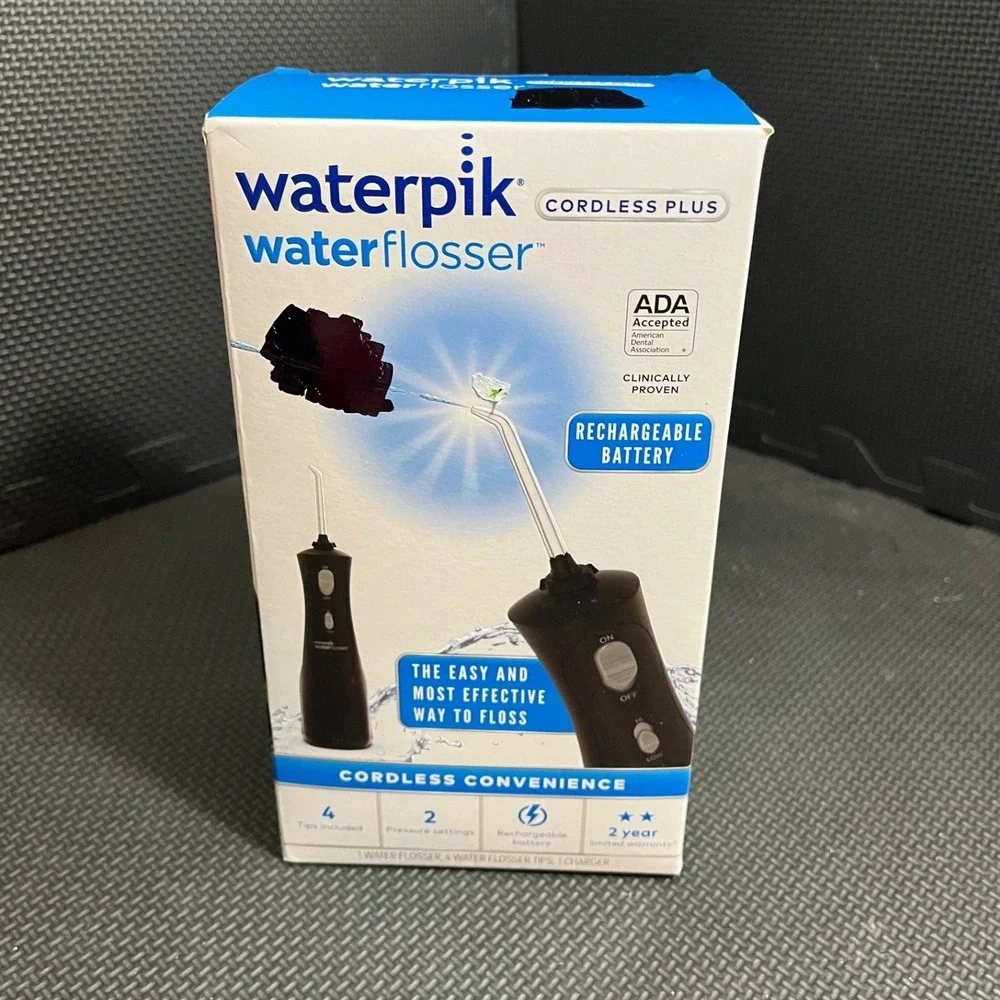 Waterpik Water‎ Flosser Cordless Plus Black Rechargeable Battery